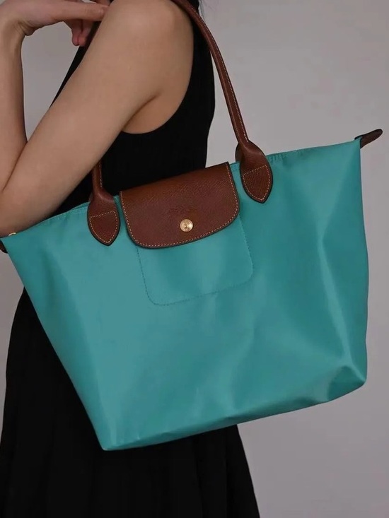 Longchamp Handbags - Longchamp Foldable Tote Bag Large Capacity Green Nylon New From Japan